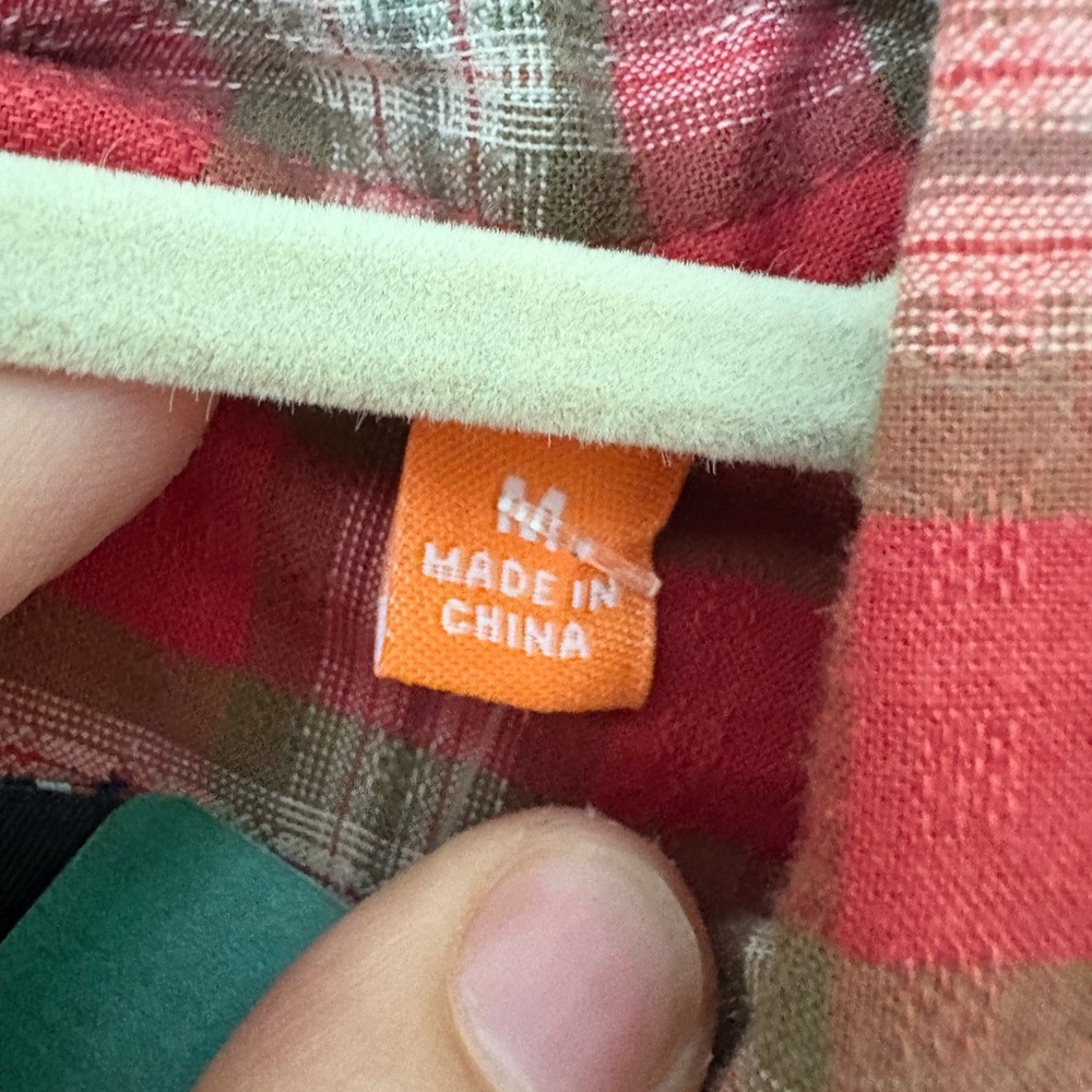 Orvis Flat Creek Organic Plaid Men's Shirt. Medium. Red/white NWT - Picture 5 of 8